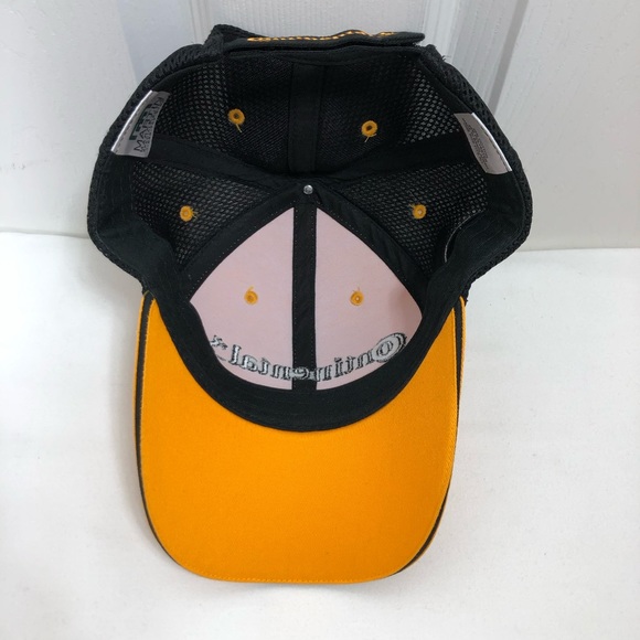 Continental Tire Trucker Black Yellow Mesh Cap Adjustable Hat - Picture 11 of 14